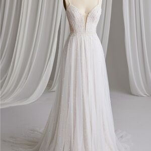 Elegant White Beaded Gown